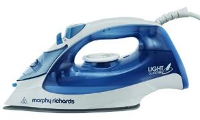 (14a) 3x Items. 1x Morphy Richards Light Slide 100 Iron RRP £19.99. 1x GH Fast Boil Yellow Kettle (