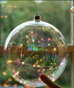 (11i) 5x Items. 4x GH Battery Operated Light Up Bauble RRP £7 Each. 1x Christmas Light Up Heart.