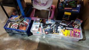 (11E) Contents Of 2x Containers. A Quantity Of Mixed DVD’s & CD’’s – Many New, Sealed.