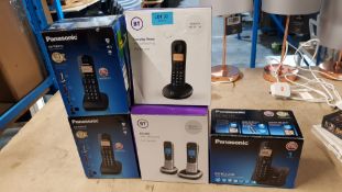 (13a) 5x Telephone Items. 2x Panasonic Kx-Tgb610 Digital Cordless Phone. 1x Panasonic Kx-Tgc220 Dig