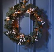 (11i) 7x Items 3x GH Christmas Battery Operated Light Up Garland RRP £5 Each. 2x GH Battery Operate