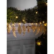 (1F) 34x Christmas Items. To Include String Light Sets, Star String Lights, Light Up Gold Leaf Garl