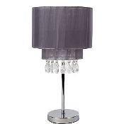 (11A) 5x Items. 2x Voile & Acrylic Table Lamp. 1x Metal Tripod Lamp. 2x GH Wooden Tripod Table Lamp