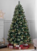 (3F) 2x 7ft (2.1M) Snowy Tree Pre Lit RRP £85 Each.