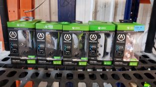 (13a) 5x Power A Xbox Enhanced Wired Controller RRP £24.99 Each. (3x Brushed Gun Metal – 1x New, S