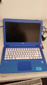 (13a) HP Stream Laptop Blue (Ex Display Unit With Security Cord Attached).