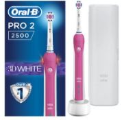 (13a) 3x Oral-B Items. 1x Pro-2 2500w Pink & Travel Case RRP £41.30. 1x Pro-3 3000 RRP £44.99. 1x P