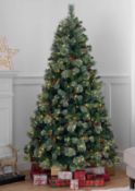 (3f) 4x GH 7ft Green Fake Snow Led Christmas Tree RRP £25 Each.
