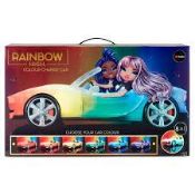 (13C) 2x Items. 1x Rainbow High Colour Change Car. 1x LOL Surprise! OMG Remix 4 In 1 Plane.