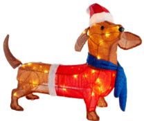 (2N) 2x Items. 1x Xmas Sausage Dog. 1x Fluffy Dog Set.