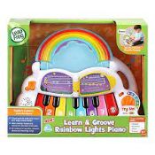 (15G) 3x Items. 1x Leap Frog Learn & Groove Rainbow Lights Piano. 1x Monster Jam Monster Mutt Dalma