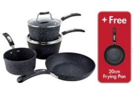 (P) 1x Scoville Never Stick 5 Piece Pan Set RRP £65.