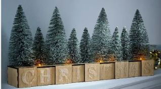 (11j) 10x Items. 4x GH Battery Operated Light Up Tree Block RRP £12. 3x Projection Globe Light 10ft