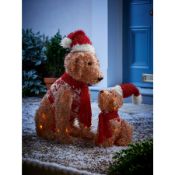 (I11) 2x Christmas Fluffy Dog & Pup Set RRP £40 Each