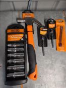 Stag Tools Sliding T bar 16o hammer, tyre pressure gauge, 6 piece socket set RRP £30 Grade A.
