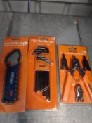 Stag Tools 13 piece hex key set, chain oil filter wrench, ext/int circlip pliers RRP £30 Grade A.