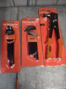 Stag Tools 13 piece hex key set, 9 piece hex key set 10 in rivet gun RRP £30 Grade A.