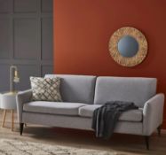 (Mz) 1x 1x Scandi Stella Sofa Grey RRP £350. Unit Appears Clean. As New – But No Feet With Lot. (No