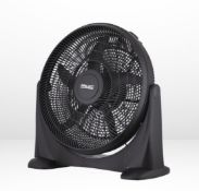(5B) 5x Arlec Fan Items. 2x 20” High Velocity Floor Fan Black. 1x 18” 6 Blade Black Pedestal Fan Wi