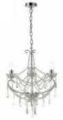 (6I) 3x Lighting Items. 1x The Lighting Studio Cilla 3 Light Chandelier. 1x Light Boutique Marie Te