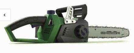(6N) 2x Powerbase 35cm 40V Cordless Chainsaw RRP £179 Each. (Both Units Have Battery & Charger).