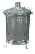 (13) Approx 24x 85L Galvanised Incinerator Bins (H60x Dia 45cm)