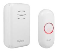 (2K) 9x Items. 1x Byron Portable Wireless Doorbell Set RRP £10.98. 2x Byron Plug-In Wireless Doorbe