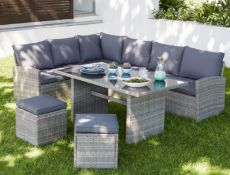 (16) 1x Matara Corner Sofa Dining Set RRP £850.