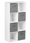 (10E) 1x Living Elements Clever Cube 2x4 Cube Storage White Matt Finish RRP £60. (H1460x W760x D349