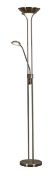 (6M) 3x Father & Child Floor Lamps. 2x The Lighting Company Black. 1x Verve Design Chrome.