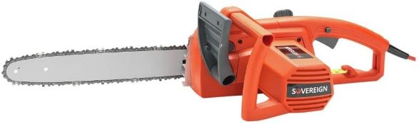 (2N) 5x Sovereign Items. 4x 1800W Electric Chainsaw (1x No Box). 1x 30cm Push Cylinder Lawnmower.