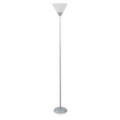 (2M) 9x Lighting Items. 1x GH Silver Effect Lamp. 2x Velvet Glass Table Lamp. 1x White Rattan Table