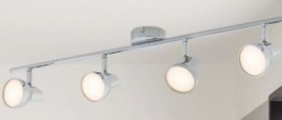 (6G) 4x Items. Thomas & Franks Harper Floor Lamp. 2x Verve Design 4x Led Polished Chrome Spotlight