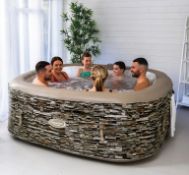 (Mz) 1x BestWay CleverSpa Sorrento RRP £600. Unit Powers On & Inflates. Lot Contains Cover, Ground