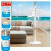 (4H) 5x Items. 1x Arlec 50cm 3 Blade Pedestal Stand Fan RRP £39. 1x Arlec 18” 6 Blade Pedestal Fan