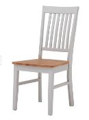 (7F) 2x Henlow Dining Chairs RRP £100. Solid Oak Topped Chairs. (H95x W43.5x D59cm)