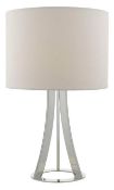 (6J) 6x Lighting Items. 2x The Lighting Studio Trio Table Lamp Chrome. 1x Light Boutique Balard Flo