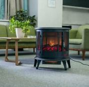 (2L) 2x Arlec 1800W Electric Stove Black With Realistic Log Flame Effect RRP £125 Each.