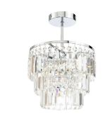 (5E) 5x Lighting Items. 1x Spa Belle 3 Light Semi Flush Chandelier Light. 1x Verve Design Reuban Pe