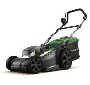 (6J) 1x Powerbase 40cm 40V Cordless Lawn Mower RRP £229. (With 2x Battery & Charger).