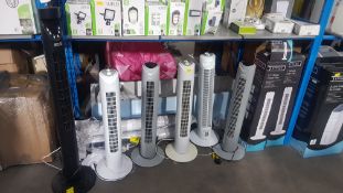 (4K) 10x Mixed Tower Fans To Include Stylec & Arlec. (2x Units Boxed)