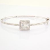 IDL Certificated 14K White Gold Diamond Bracelet (Total 1.11 Ct. Stone)