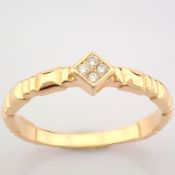 IDL Certificated 14K Rose/Pink Gold Diamond Ring (Total 0.05 Ct. Stone)