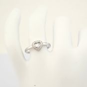 IDL Certificated 14K White Gold Diamond Ring (Total 0.29 Ct. Stone)