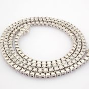 IDL Certificated 14K White Gold Diamond Necklace (Total 2.73 Ct. Stone)
