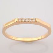 IDL Certificated 14K Rose/Pink Gold Diamond Ring (Total 0.02 Ct. Stone)