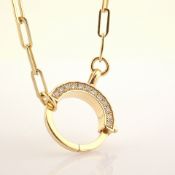 IDL Certificated 14K Yellow Gold Diamond Necklace (Total 0.18 Ct. Stone)
