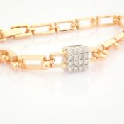IDL Certificated 14K White and Rose Gold Diamond Bracelet (Total 0.12 Ct. Stone)