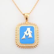 IDL Certificated 14K White and Rose Gold Diamond Pendant (Total 0.19 Ct. Stone)