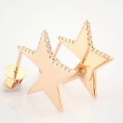 IDL Certificated 14K Rose/Pink Gold Diamond Earring (Total 0.23 Ct. Stone)